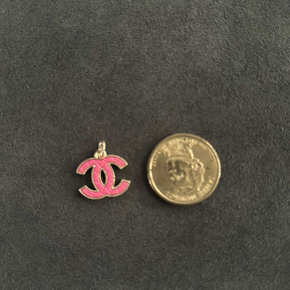 upcycled pink quilted necklace charm